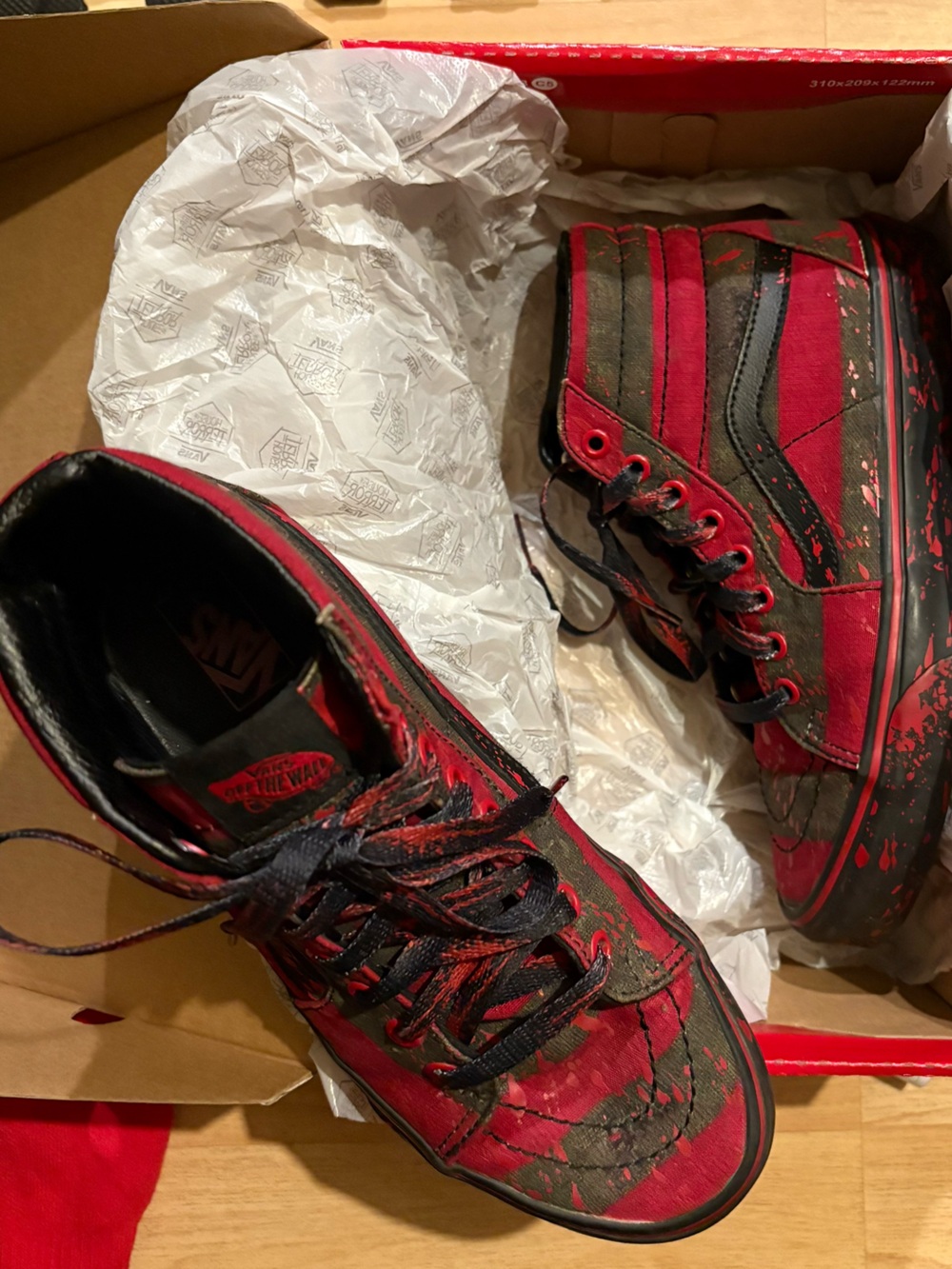 Vans x Horror Sk8-HI Freddy Krueger Nightmare On Elm Street 10 Mens 8.5 Women